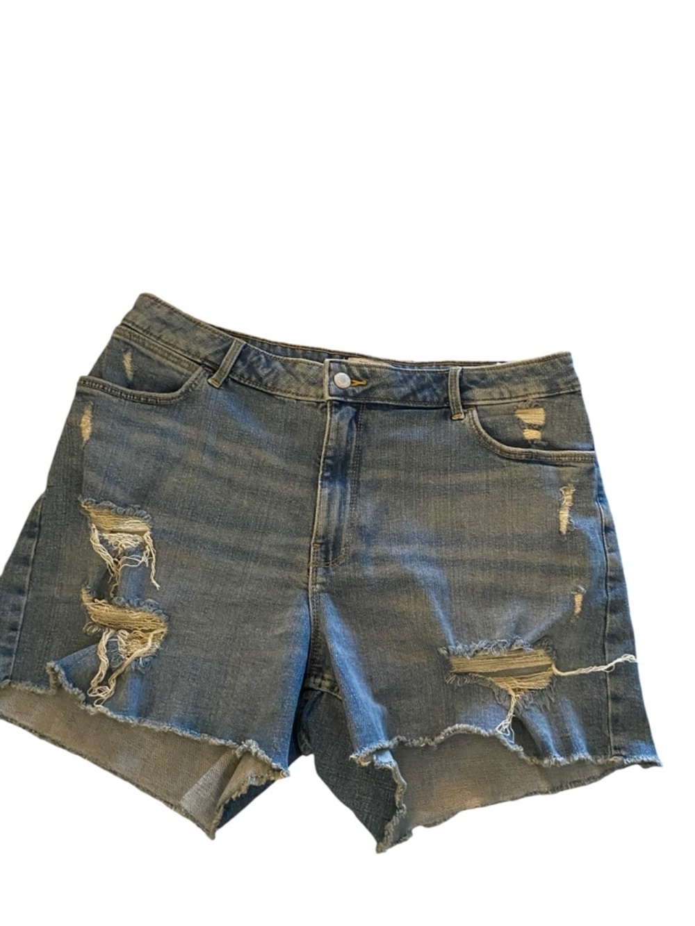 Wrangler Distressed Denim Cutoff Shorts boho western wear summer festival cotton